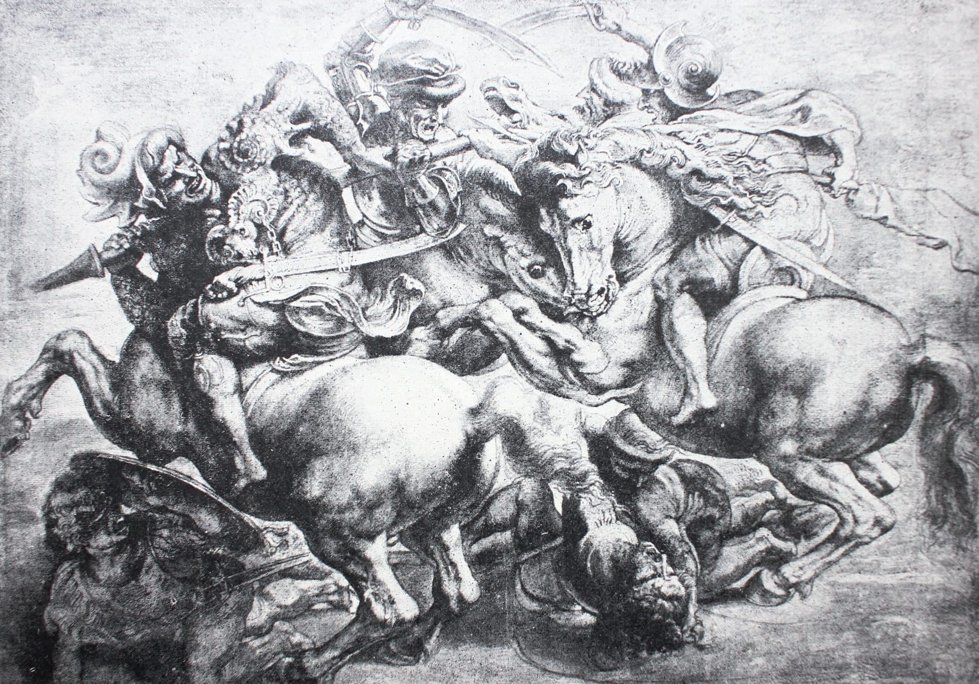 Antique engraving of an armoured rider carrying a lance
